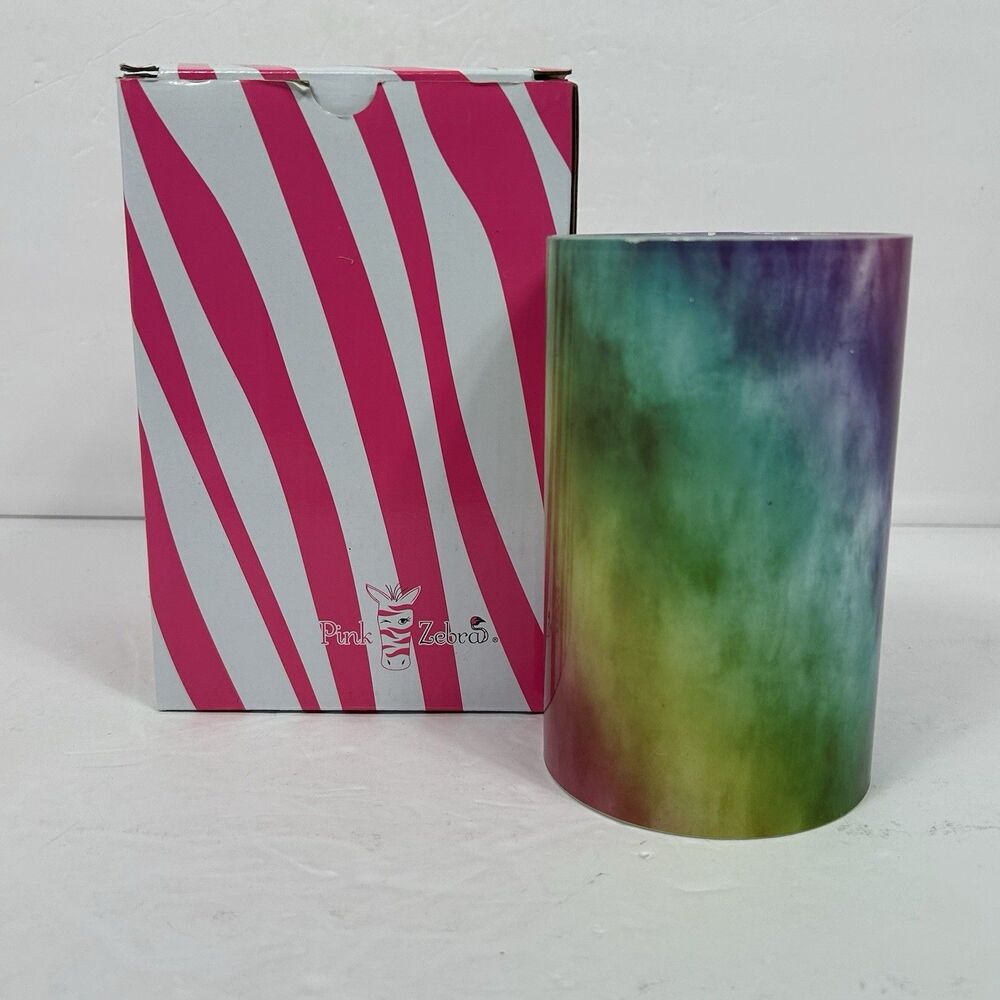 Pink Zebra Accent Shade ONLY Tye Die Purple Green W/ Box 5.5" X 3.5"
